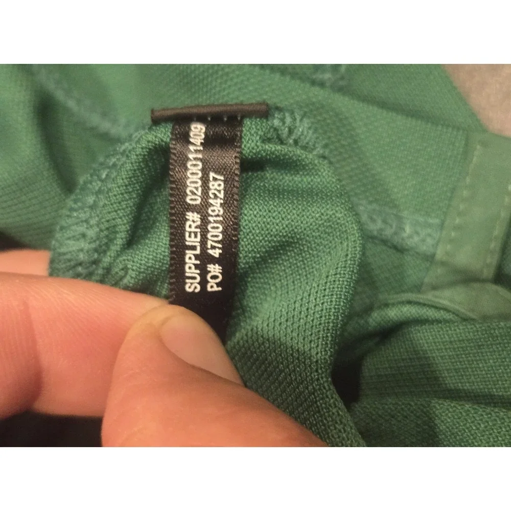 RLX Ralph Lauren Men's Long Sleeve Performance Polo Shirt Green Pocket Logo Size